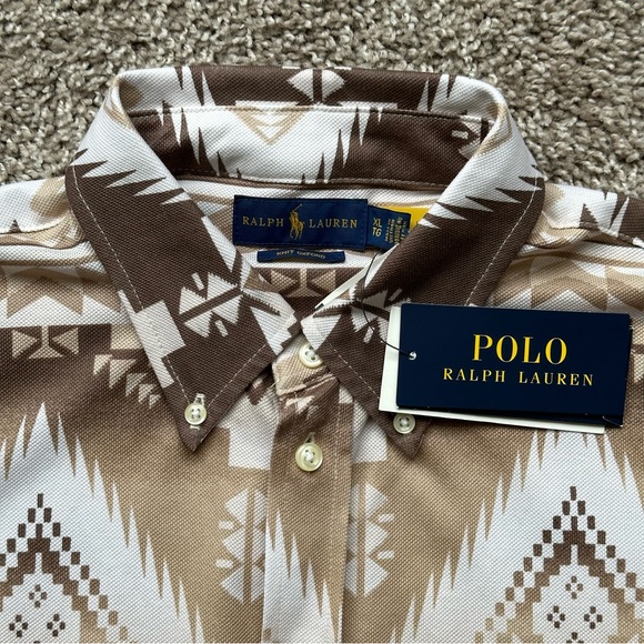 KNIT OXFORD TAUPE WOMENS SIZE XL WESTERN TRIBAL BUTTON UP DOWN LONG SLEEVE BROWN - Picture 3 of 6